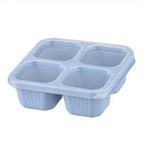 4-Pack: Snack Container With 4 Compartments, Divided Bento Lunch Box With Transparent Lids