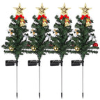 4-Pack: Solar Christmas Tree Lights Garden Decorations