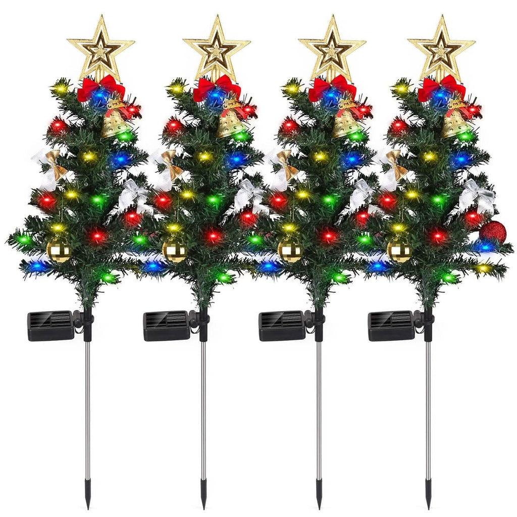 4-Pack: Solar Christmas Tree Lights Garden Decorations