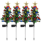 4-Pack: Solar Christmas Tree Lights Garden Decorations
