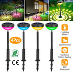 4-Pack: Solar Pathway Color Changing Garden Light