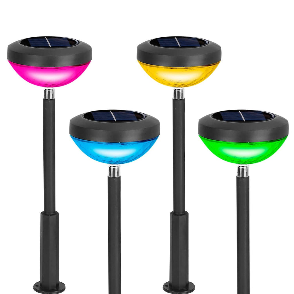 4-Pack: Solar Pathway Color Changing Garden Light