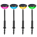 4-Pack: Solar Pathway Color Changing Garden Light