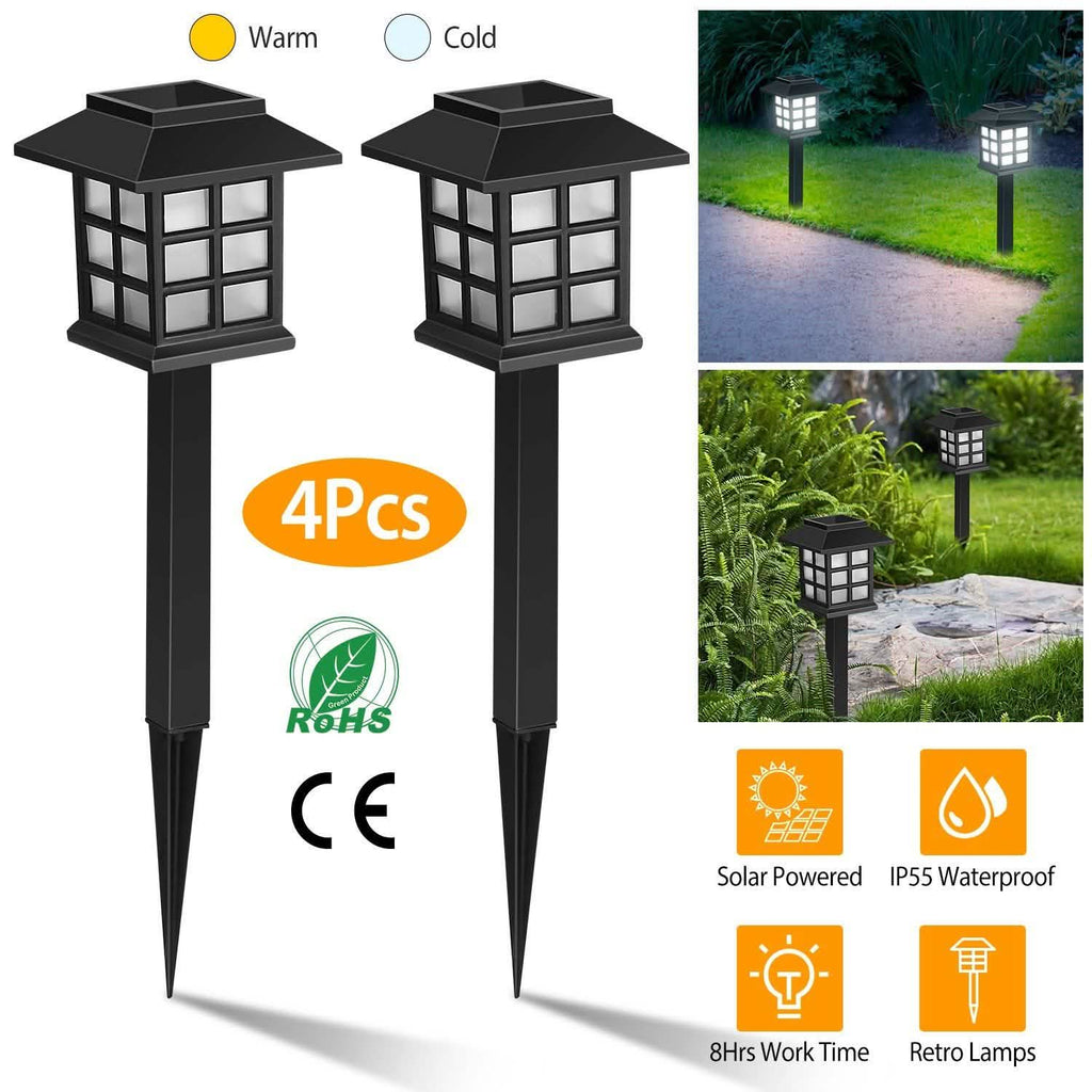 4-Pack: Solar Pathway Lights