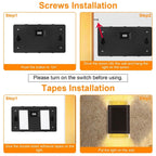 4-Pack: Solar Powered Wall Sconce Light IP55 Rechargeable Optical Sensor Lamp