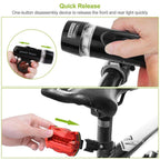 4-Pack: Universal Front Rear Bike Light Set