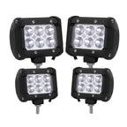 4-Piece: 4” 18W Dual Row LED Spot Light Pod
