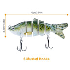 4-Piece: 6 Segment Multi Jointed Lifelike Fish Lures