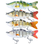 4-Piece: 6 Segment Multi Jointed Lifelike Fish Lures