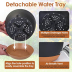 4-Piece: 9.64" Diameter Hanging Planter with Drainage Holes