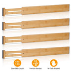 4-Piece: Adjustable Drawer Divider