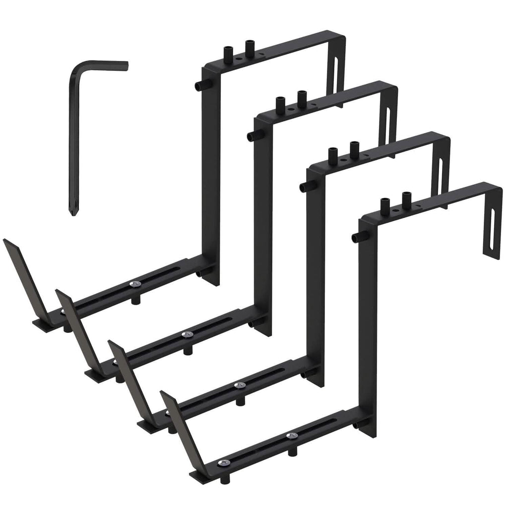 4-Piece: Adjustable Planter Box Brackets