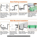 4-Piece: Adjustable Planter Box Brackets