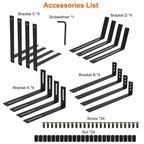 4-Piece: Adjustable Planter Box Brackets