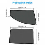 4-Piece: Front Rear Car Window Magnet Covers