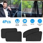 4-Piece: Front Rear Car Window Magnet Covers