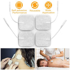 4-Piece: Reusable Self-Adhesive Replacement Electrode Pads