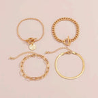 4-Piece Set: Women's Simple Fashion Bracelets