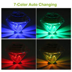 4-Piece: Solar Diamond LED Light Pathway Stake Decorative Lamp