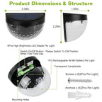 4-Piece: Solar Fence Outdoor Lights