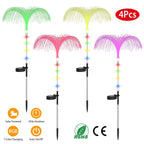 4-Piece: Solar Powered Jellyfish Lights