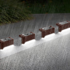 4-Piece: Solar Powered LED Step Lights