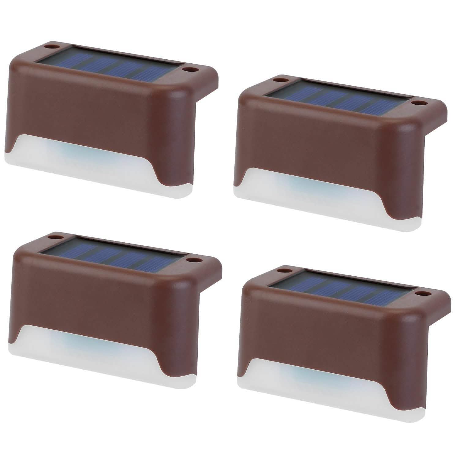 4-Piece: Solar Powered LED Step Lights