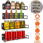 4-Piece: Strong Magnetic Spice Rack Organizer