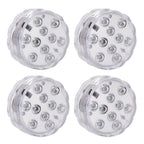 4-Piece: Submersible RGB LED Lights