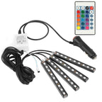 4-Pieces: 36 LEDs 12V Car Atmosphere Light Strip