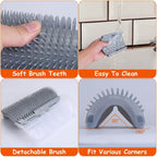 4-Pieces: Cat Self Groomer Soft Silicone Wall Corner Scratcher