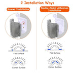 4-Pieces: Cat Self Groomer Soft Silicone Wall Corner Scratcher