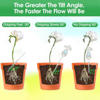4-Pieces: Clear Glass Plant Watering Globes Iridescent Rainbow Gradient Mushroom