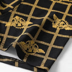 4-Pieces: Men's Luxury Black Golden Print Mid-Waist Boxer Brief