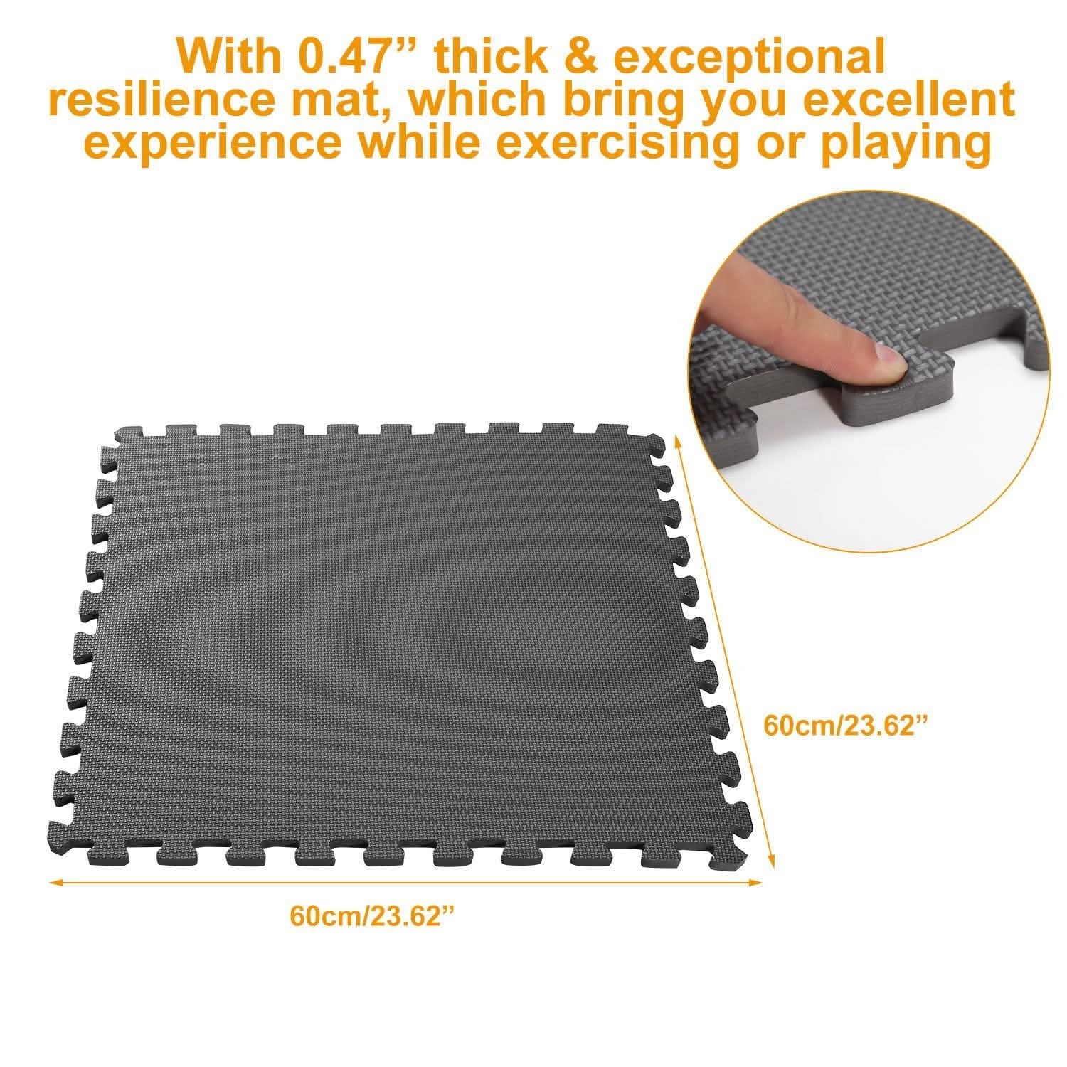 4-Pieces: Puzzle Exercise Foam Mat