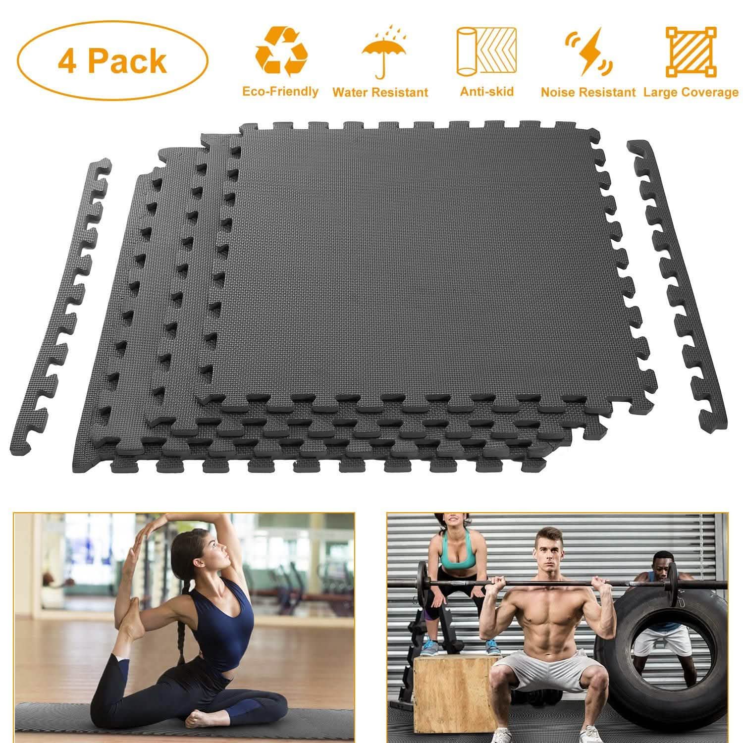 4-Pieces: Puzzle Exercise Foam Mat