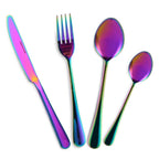 4-Pieces Set: Flatware Stainless Steel Silverware Cutlery Kitchen Set