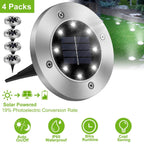 4-Pieces: Solar Powered Ground Light