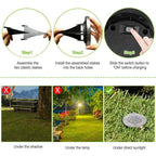 4-Pieces: Solar Powered Ground Light