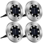 4-Pieces: Solar Powered Ground Light