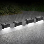 4-Pieces: Solar Powered LED Step Lights