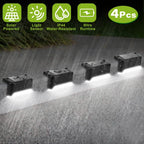 4-Pieces: Solar Powered LED Step Lights