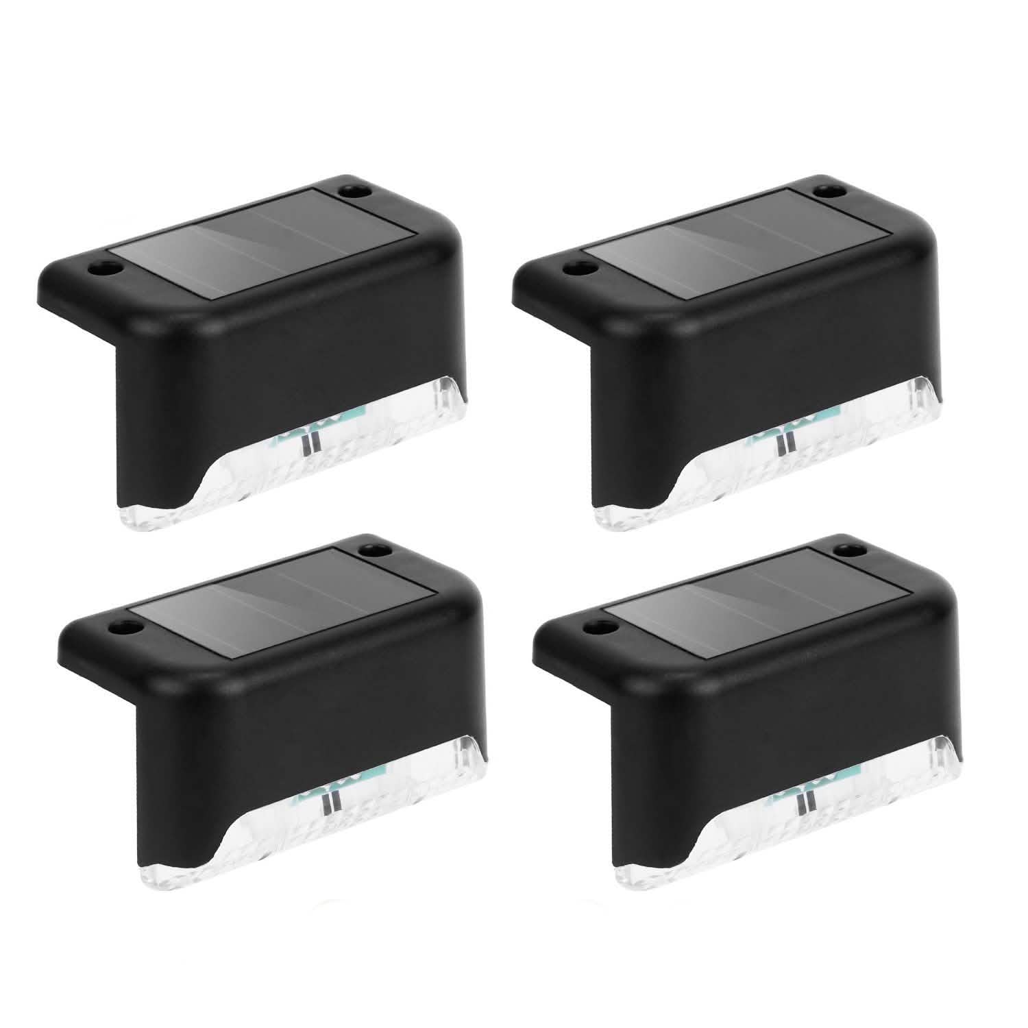 4-Pieces: Solar Powered LED Step Lights