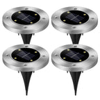 4-Pieces: Solar Waterproof Ground Light