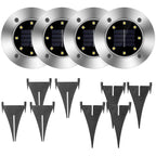 4-Pieces: Solar Waterproof Ground Light