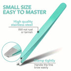 4-Pieces: Tweezers For Eyebrows, Straight, Slant, Angled and Pointy Tip