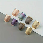 4-Pieces: Vintage Bronze Sewing Thimbles