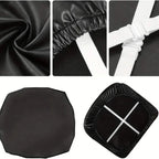 4-Pieces: Waterproof Removable Upholstered Leather Dining Chair Slipcovers