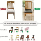 4-Pieces: Waterproof Removable Upholstered Leather Dining Chair Slipcovers
