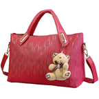 4-Pieces: Women Leather Handbag